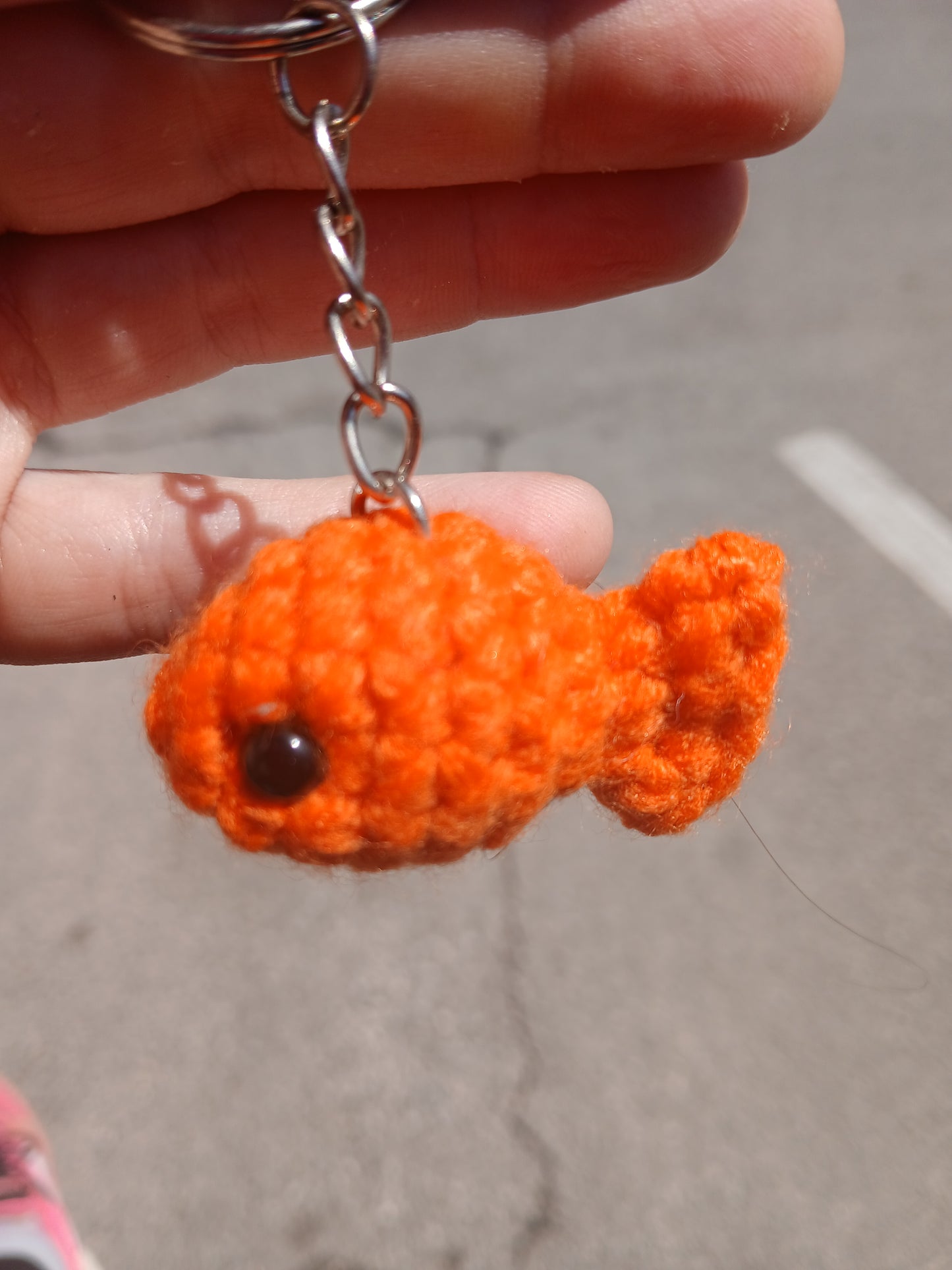 Orange fish keychain
