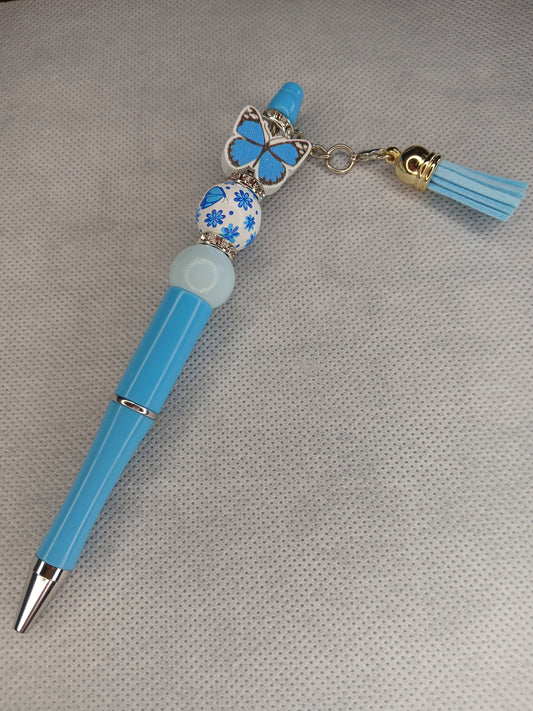 Light Blue Butterfly Pen