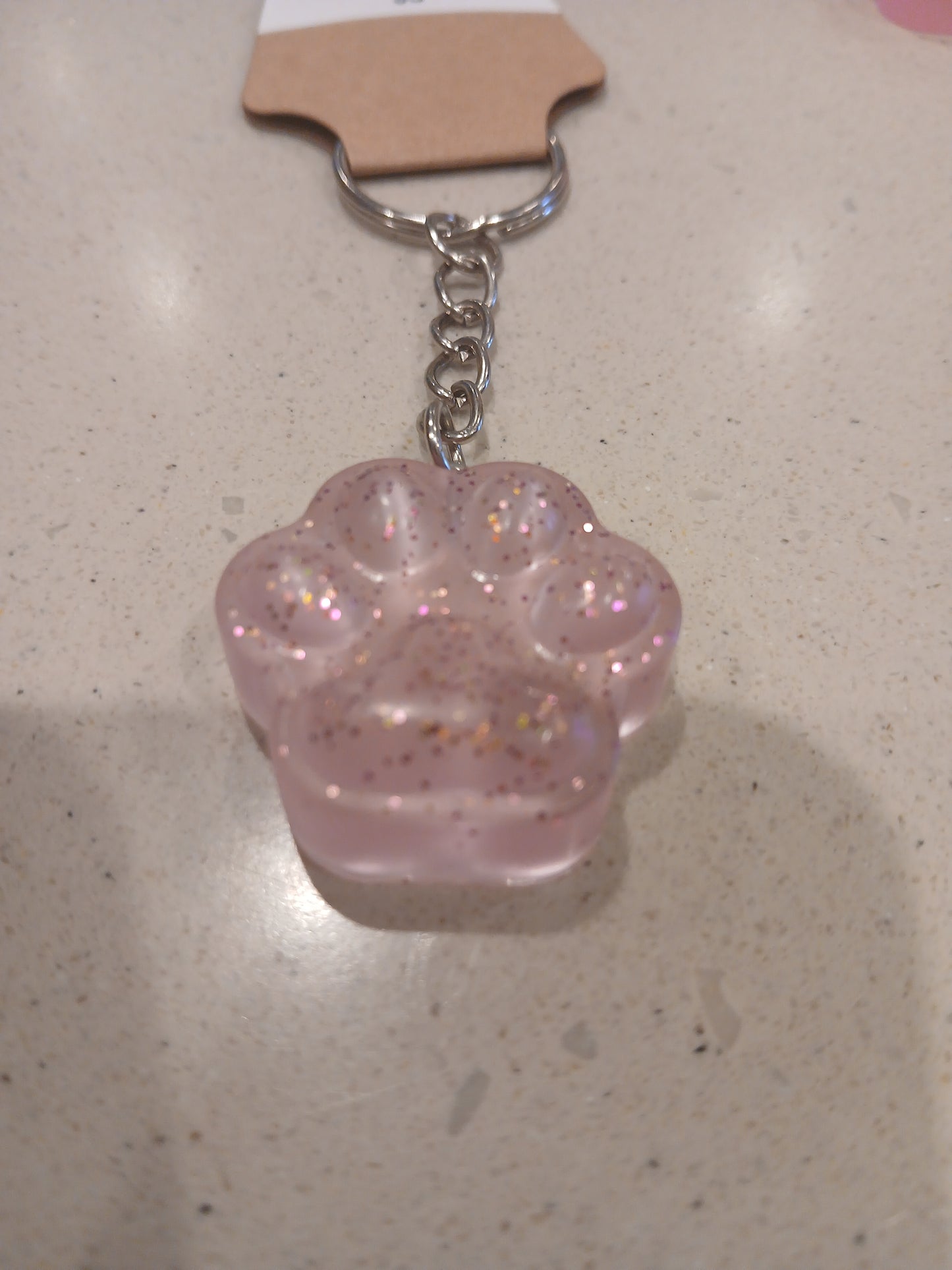 Glitter Paw Keychains
