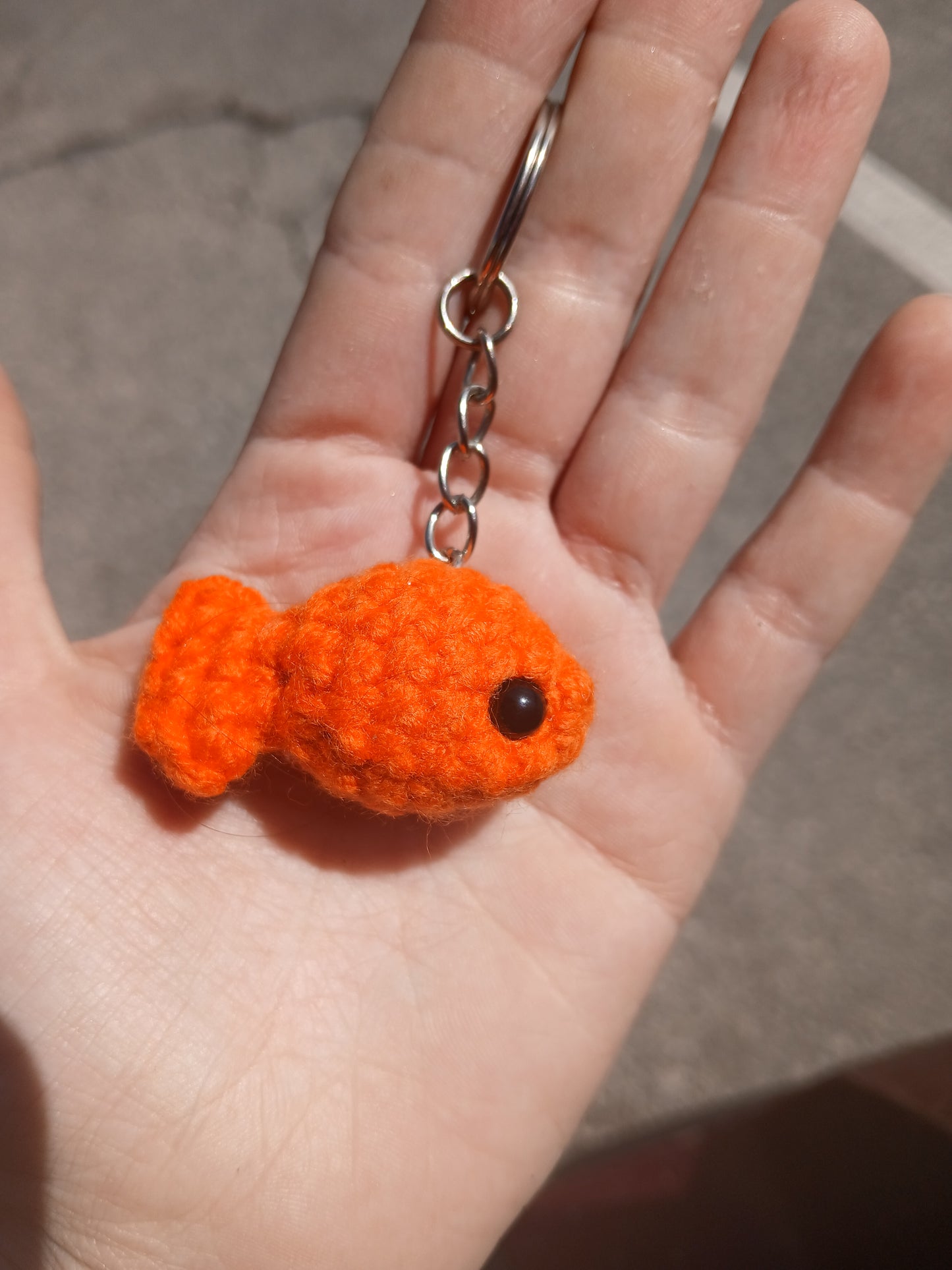 Orange fish keychain