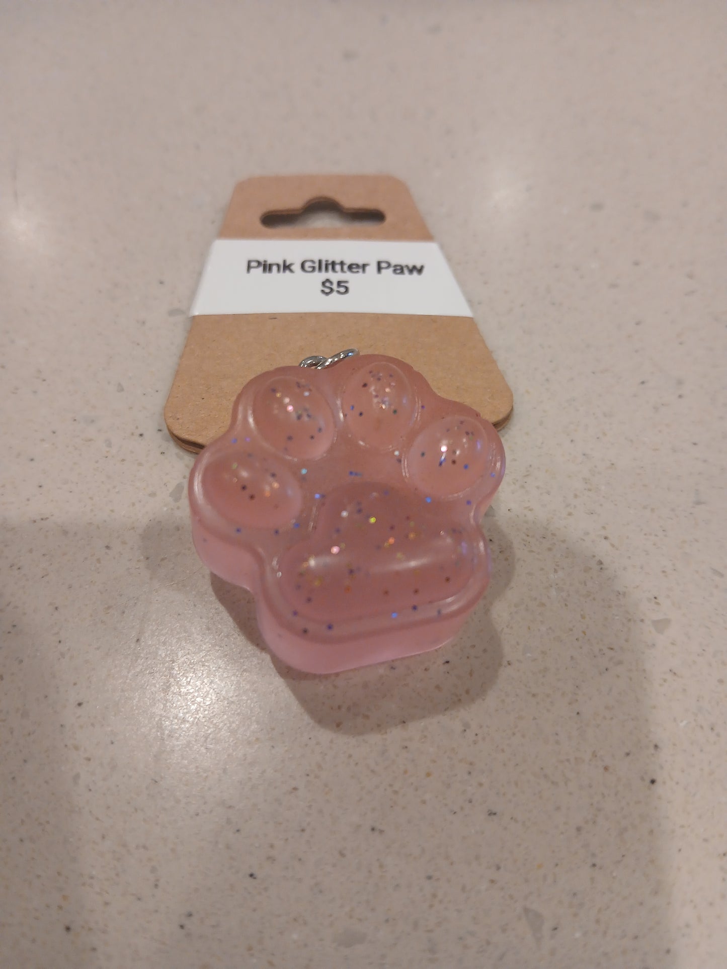 Glitter Paw Keychains