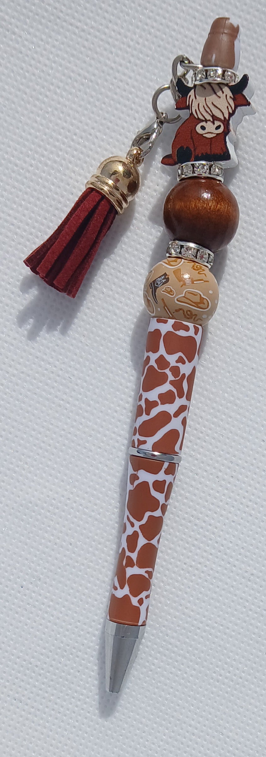 Cow print pen