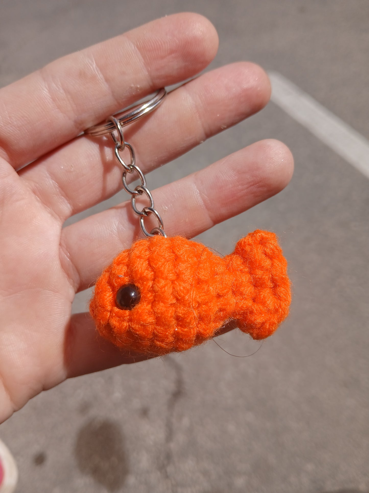 Orange fish keychain